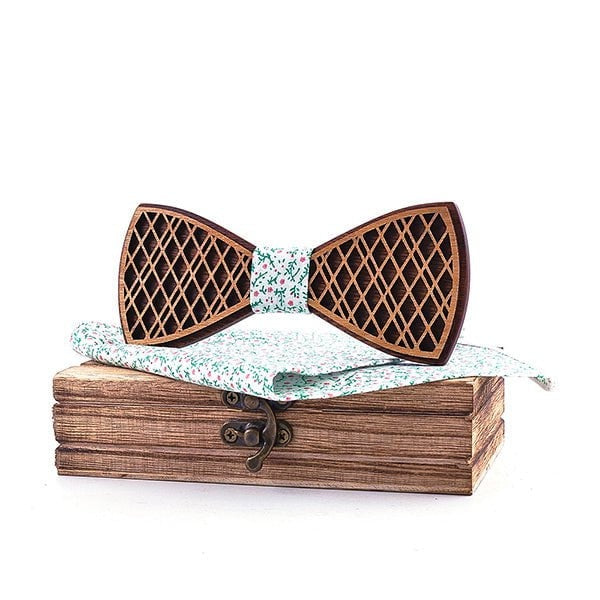 Coffret Noeud Papillon Bois Mariage - Bee T313-C3