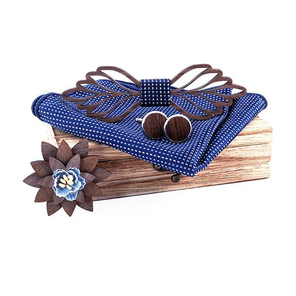 Coffret Noeud Papillon Bois Mariage - Butterfly T298-C2