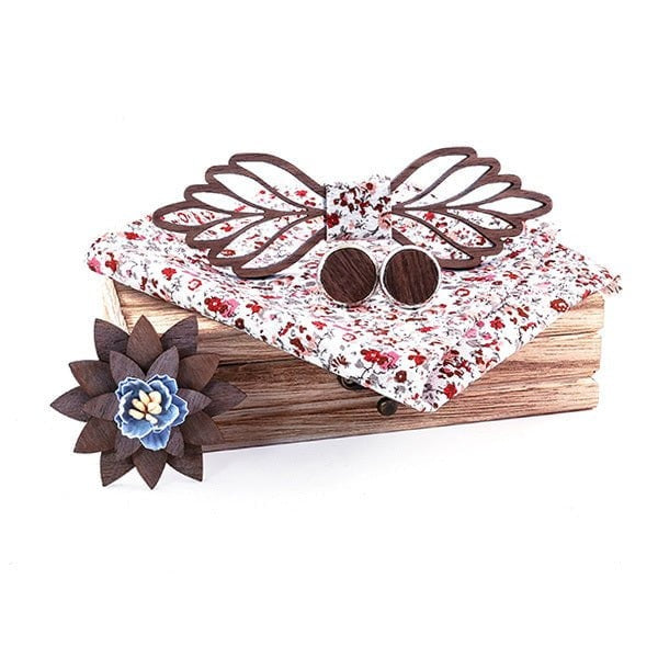 Coffret Noeud Papillon Bois Mariage - Butterfly T298-C5