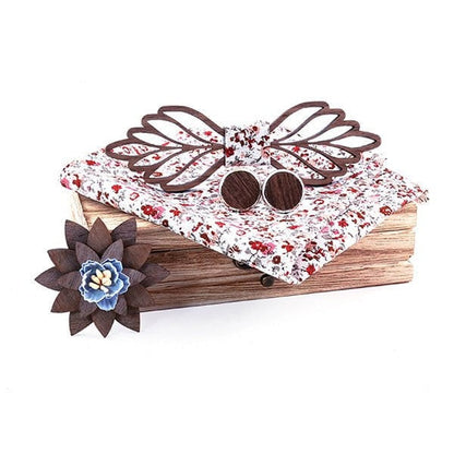 Coffret Noeud Papillon Bois Mariage - Butterfly T298-C5