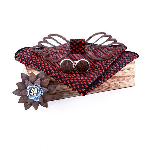 Coffret Noeud Papillon Bois Mariage - Butterfly T298-C6