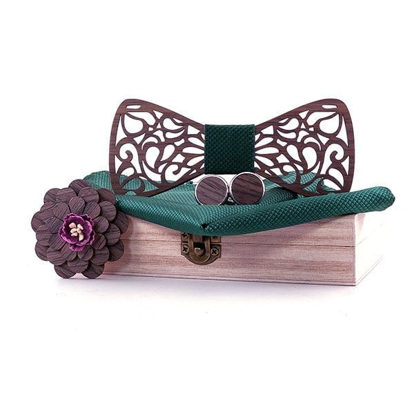 Coffret Noeud Papillon Bois Mariage - Love T329-C2