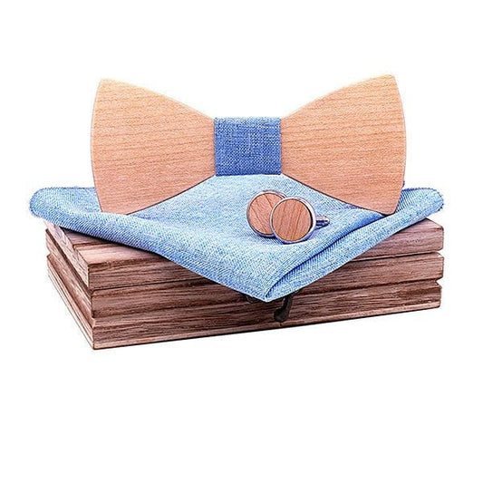 Coffret Noeud Papillon Bois Mariage - Oak T250-C1