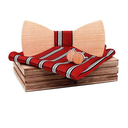 Coffret Noeud Papillon Bois Mariage - Oak T250-C3