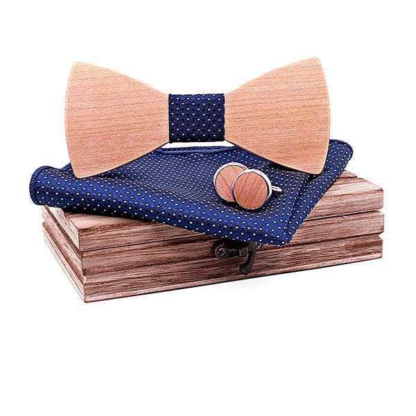 Coffret Noeud Papillon Bois Mariage - Oak T250-C5