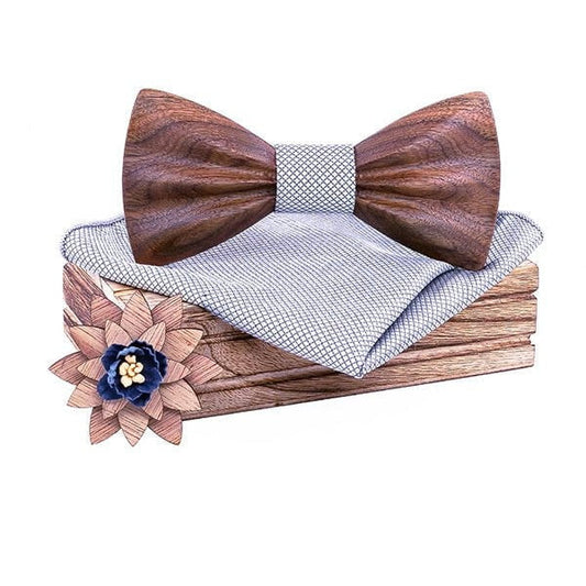 Coffret Noeud Papillon Bois Mariage - Oldies T277-C1