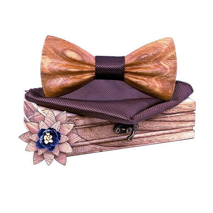 Coffret Noeud Papillon Bois Mariage - Oldies T277-C11