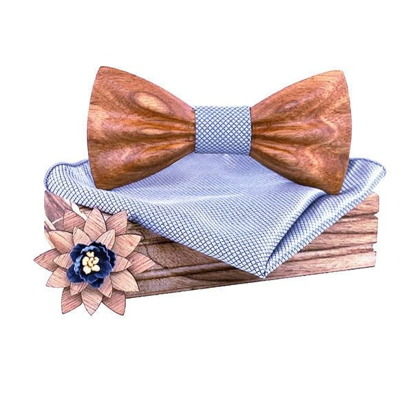 Coffret Noeud Papillon Bois Mariage - Oldies T277-C12
