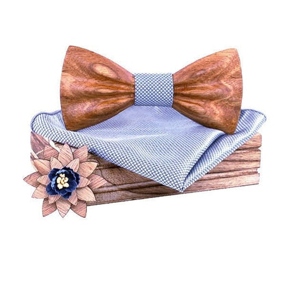 Coffret Noeud Papillon Bois Mariage - Oldies T277-C12