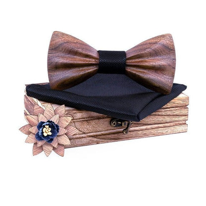 Coffret Noeud Papillon Bois Mariage - Oldies T277-C4