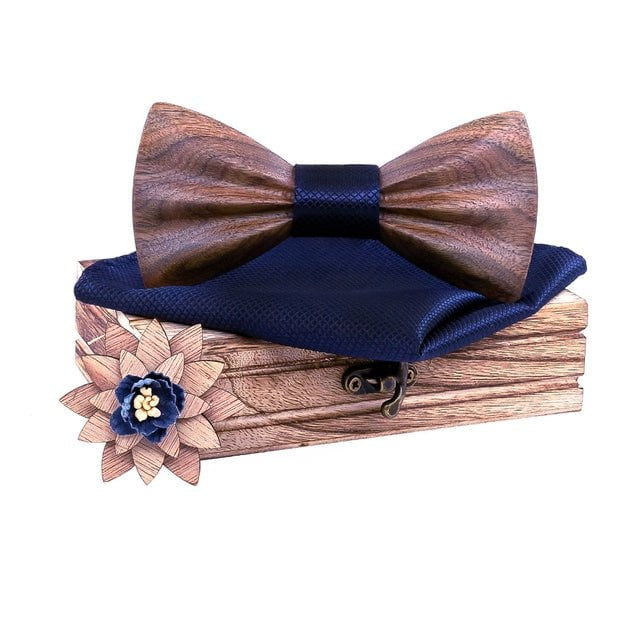 Coffret Noeud Papillon Bois Mariage - Oldies T277-C6