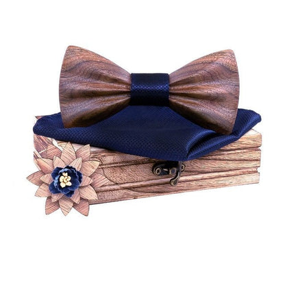 Coffret Noeud Papillon Bois Mariage - Oldies T277-C6