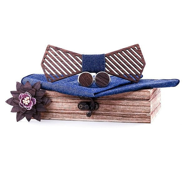Coffret Noeud Papillon Bois Mariage - Refined T338-C6