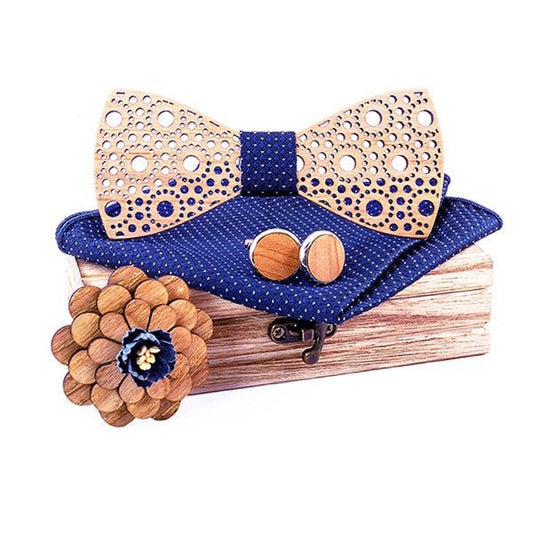 Coffret Noeud Papillon Bois Mariage - Sewing T299-C2