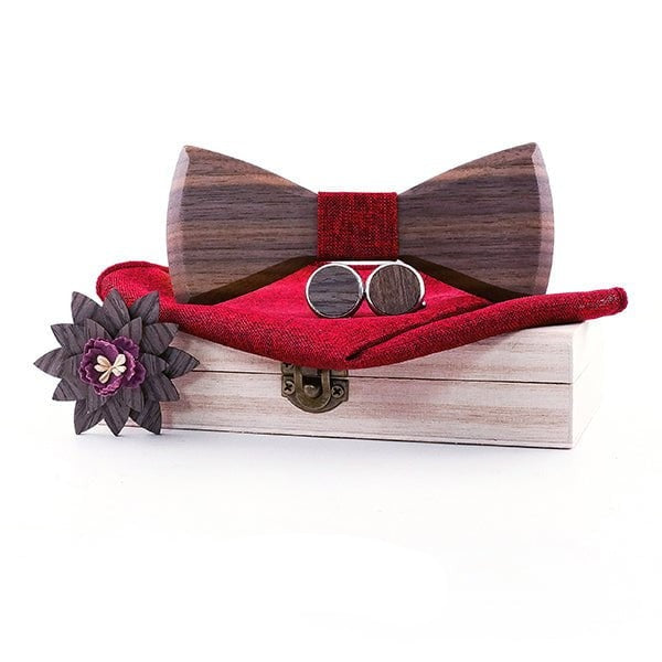 Coffret Noeud Papillon Bois Mariage - Smooth T336-C2