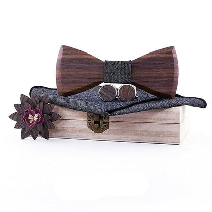 Coffret Noeud Papillon Bois Mariage - Smooth T336-C4
