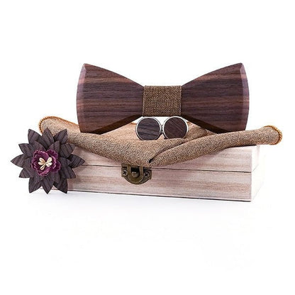 Coffret Noeud Papillon Bois Mariage - Smooth T336-C5