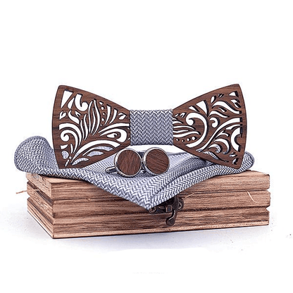 Gris Coffret Noeud Papillon Bois - Sweet
