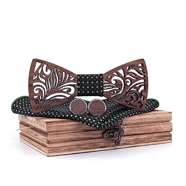 Noir Coffret Noeud Papillon Bois - Sweet