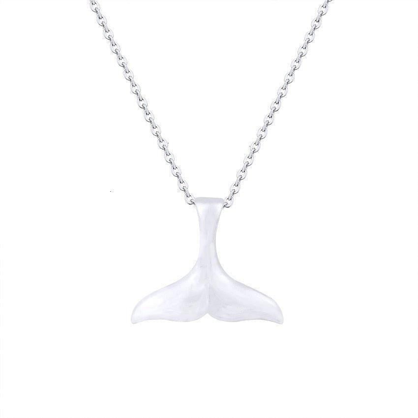 Collier avec pendentif queue de baleine en plaqué or / argent / or rose - MonPendentif