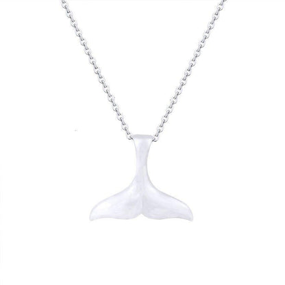 Collier avec pendentif queue de baleine en plaqué or / argent / or rose - MonPendentif