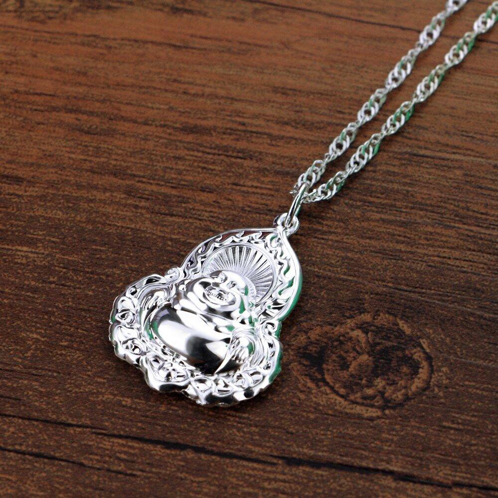Collier Bouddha flamme en argent 925