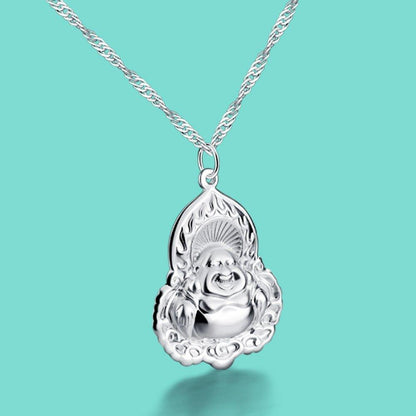 Collier Bouddha flamme en argent 925 - MonPendentif