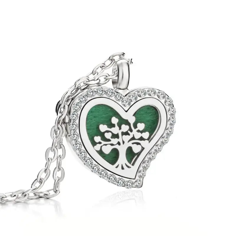 Collier coeur diffuseur d’huiles essentielles - Arbre de vie