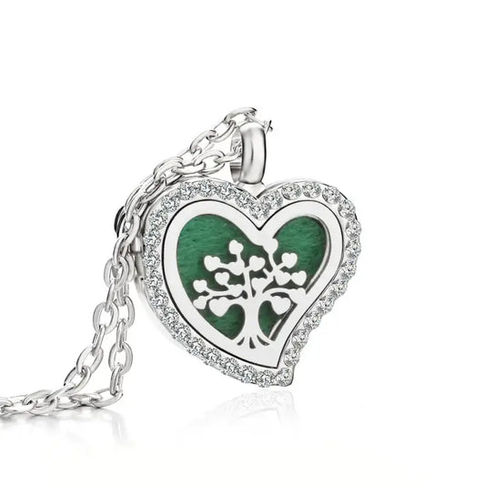 Collier coeur diffuseur d’huiles essentielles - Arbre de vie