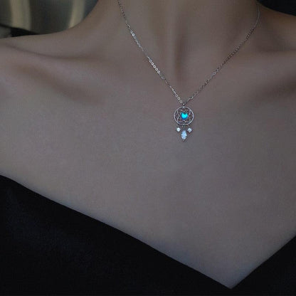 Collier pendentif attrape rêve argent 925 pierre précieuse