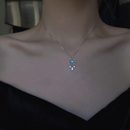 Collier pendentif attrape rêve argent 925 pierre précieuse
