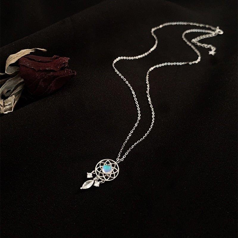 Collier pendentif attrape rêve argent 925 pierre précieuse