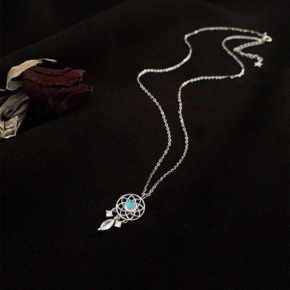 Collier pendentif attrape rêve argent 925 pierre précieuse