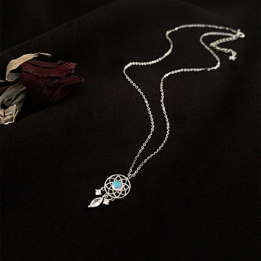 Collier pendentif attrape rêve argent 925 pierre précieuse