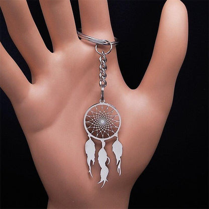 Collier pendentif attrape rêve long chaîné épaisse plaqué or - MonPendentif