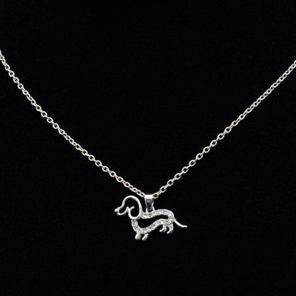 Collier pendentif chien cristal - MonPendentif