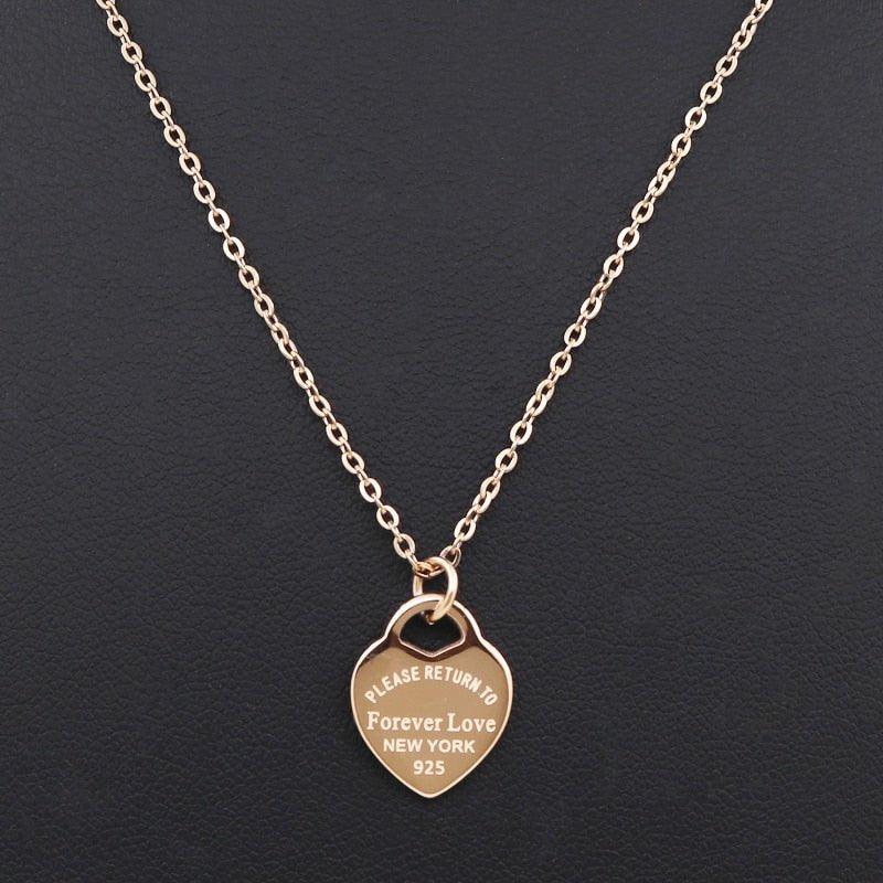 Collier pendentif coeur plat plaqué argent / or / or rose