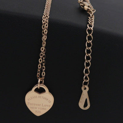 Collier pendentif coeur plat plaqué argent / or / or rose - MonPendentif