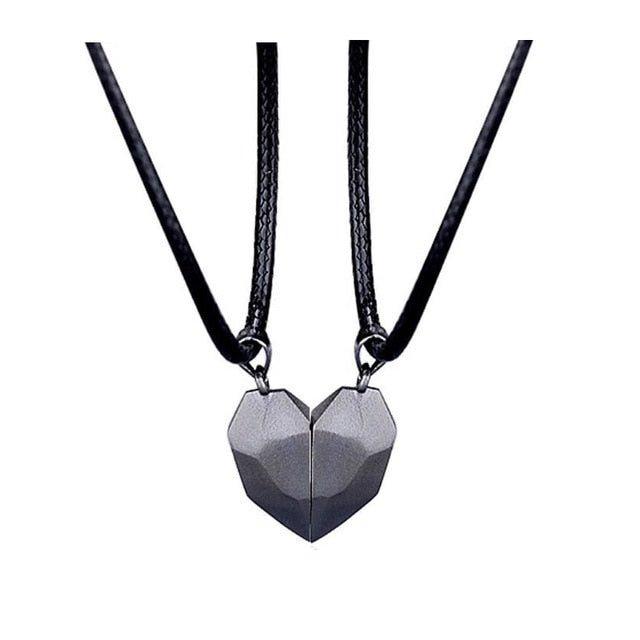 Collier pendentif coeur séparable aimanté - MonPendentif