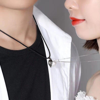 Collier pendentif coeur séparable aimanté