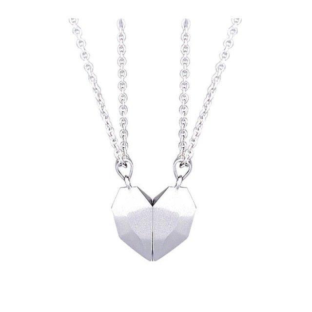 Collier pendentif coeur séparable aimanté - MonPendentif