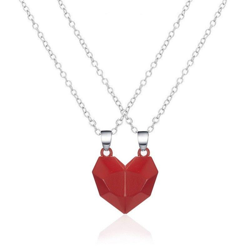 Collier pendentif coeur séparable aimanté - MonPendentif