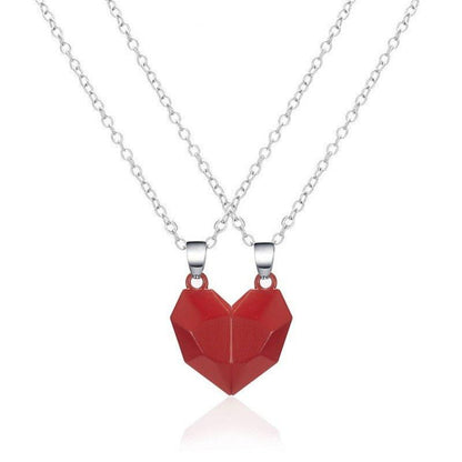 Collier pendentif coeur séparable aimanté - MonPendentif