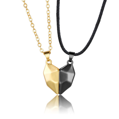 Collier pendentif coeur séparable aimanté - MonPendentif