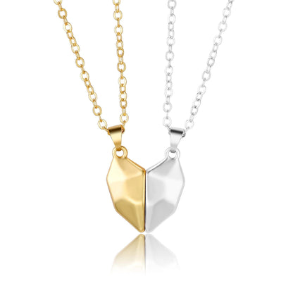 Collier pendentif coeur séparable aimanté