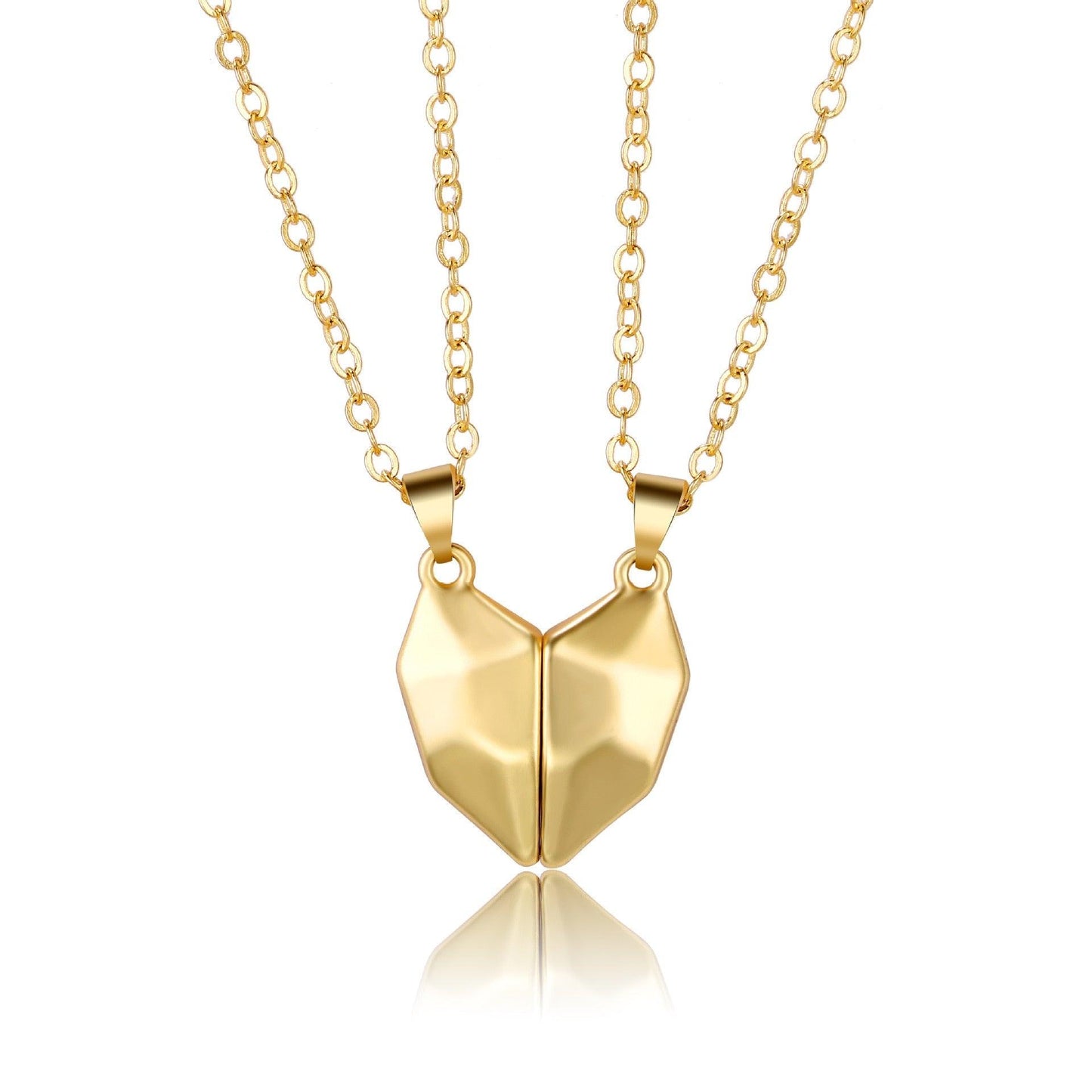 Collier pendentif coeur séparable aimanté - MonPendentif