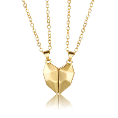 Collier pendentif coeur séparable aimanté - MonPendentif