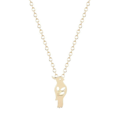 Collier pendentif colibri plat fin plaqué or / argent - MonPendentif