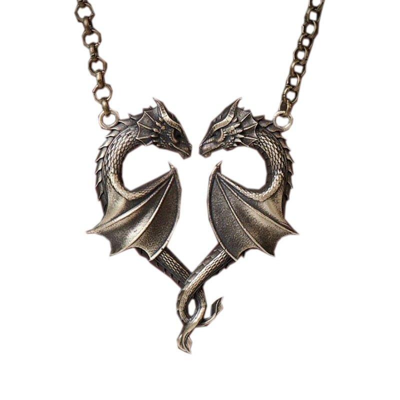 Collier pendentif Dragon deux dragons - MonPendentif