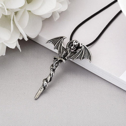 Collier pendentif dragon lumineux fluorescent